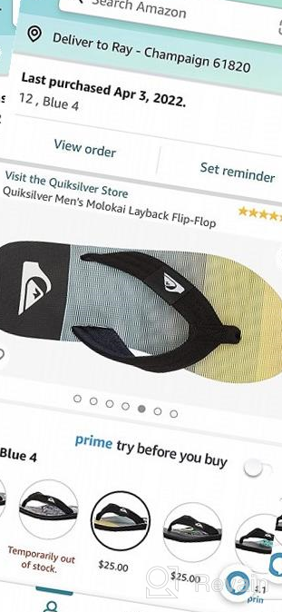 img 1 attached to 👣 Quiksilver Men's Molokai Layback Flip Flop Athletic Shoes: Comfort and Style Combined review by Darius Early