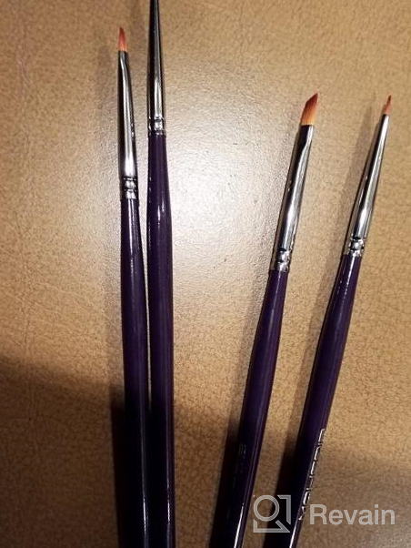 img 1 attached to 4-Piece Eyeliner Makeup Brush Set For Precise And Detailed Application - Angled Liner, Tight Liner, Definer & Ultra-Fine Brushes. review by Harel Leary