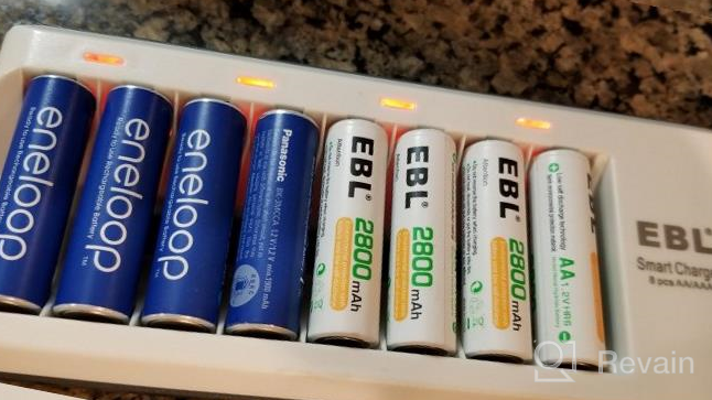 img 1 attached to EBL Upgraded Smart Battery Charger With 2800MAh AA And 1100MAh AAA Rechargeable NiMH Batteries - Set Of 8 (4 AA And 4 AAA) review by Justin Abreu