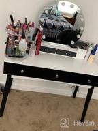 img 1 attached to Transform Your Space With JIASTING Vanity Beauty Station - Hollywood Style Makeup And Writing Desk With LED Bulbs, 5 Drawers, And 2 Organizers review by Darrell Verduzco