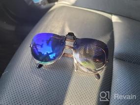img 7 attached to Пластиковые солнцезащитные очки Costyle Retro Polarized Clip On Flip Up для вождения, рыбалки, путешествий