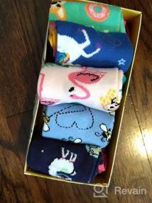 img 6 attached to Zmart Girls Funny Kids Unicorn Animal Llama Mermaid Food Socks Gift Box - Colorful and Playful Designs for Young Feet!