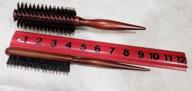 img 1 attached to Set Of 2 Anti-Static Boar Bristle Round Brushes For Professional Blow Dry Styling, Curling, And Teasing Hair With Pointed Tail Wooden Combs By Wismee review by Jeremiah Vishwasrao
