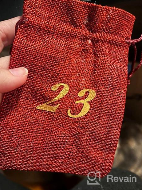 img 1 attached to Toyvian Christmas Advent Calendar Bags 2020,24 Days Burlap Bags With Drawstring Gift Pouches Candy Sacks DIY Decorations For Xmas Countdown review by Robert Byrd