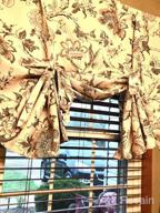 img 1 attached to H.VERSAILTEX Blacout Tie Up Curtain 63 Inch Length Thermal Insulated Window Curtains Adjustable Tie Up Shade Balloon Rod Pocket Curtain Panel - 42X63 - Taupe Birds Pattern review by Teresa Wiggins