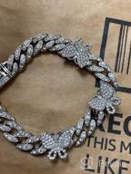 img 1 attached to Ingemark Shiny Rhinestone Butterfly Anklet: Stylish Cuban Link Bracelet for Women & Teen Girls - Perfect for Music Parties, Raves, and Fashion Enthusiasts! review by Isaiah Boys