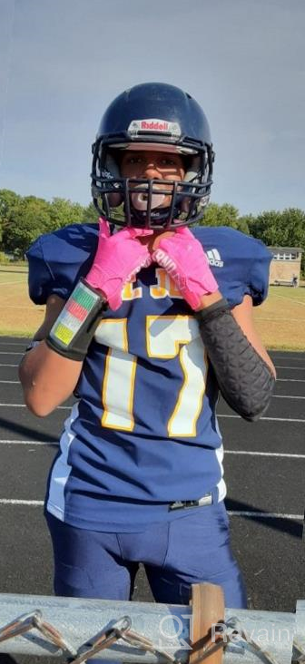 img 1 attached to Enhance Your Performance With Nxtrnd G1 Pro Football Gloves: Sticky Receiver Gloves For Men And Youth Boys review by Brady Shayotovich