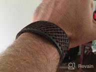 img 1 attached to 🔶 Zysta Genuine Leather 30mm Wide Bangle Cuff Bracelet: Adjustable Punk Rocker Biker Wristband in Black and Brown review by Darren Pham