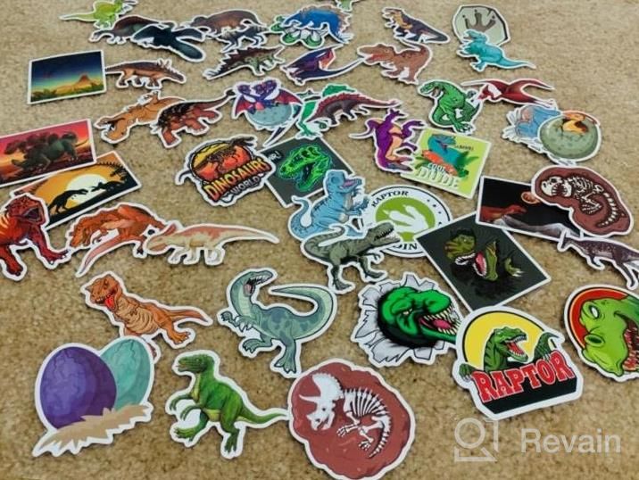 img 1 attached to QTL Stickers For Kids Dinosaur Stickers For Water Bottles Cute Dinosaur Stickers For Boys Waterproof Stickers For Teens Boys Girls Stickers Packs 50Pcs review by Jasmin Rojas