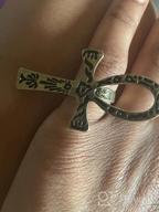 img 1 attached to RechicGu Egyptian Ankh Key of Life Ring: Cleopatra Adjustable Band with Ankara Hieroglyphic Carving, Symbolizing Protection and Amulet Jewelry review by Jason Sundstrom