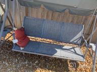 img 1 attached to GoldSun Grey Canopy Swing Seat Stand - Weather-Resistant Hammock Lounge Chair With Adjustable Canopy, Perfect For Garden, Patio, Porch, Poolside, And Backyard - Powder-Coated Steel Frame review by Jesse Jewett