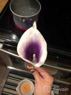 img 1 attached to 20Pcs Lifelike Artificial Calla Lily Flowers Purple For DIY Bridal Bouquet Centerpieces - Veryhome Home Decor (Purple White) review by Daniel Woods