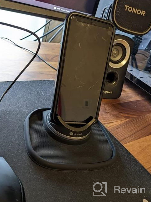 img 1 attached to Drive Safely And Securely With VICSEED'S Dashboard Phone Holder For IPhone 14 Pro Max And All Smart Phones & GPS! review by Bobby Aghetoni