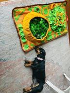img 1 attached to Enrichment Nosework Feed Games: AWOOF Snuffle Mat For Dogs - Interactive Puzzle Toy, 34.6" X 19.6" Dog Feeding Mat Encouraging Natural Foraging Skills, Stress Relief And Slow Eating review by Heidi Thompson