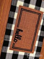 img 1 attached to Hand-Woven Cotton Buffalo Plaid Check Rug - 35.4''X59'' Indoor/Outdoor Area Rugs For Layered Door Mats, Washable Carpet For Porch/Kitchen/Farmhouse Black And White review by Johnny Mcnealy