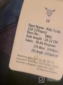 img 8 attached to Winter Warmth for Boys: 6-Pack of Boys Wool Socks for Ultimate Thermal Comfort