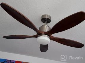 img 6 attached to DC Motor Ceiling Fan With Lights And Remote Control, W2-2, 52 Inch, Black - Ensenior