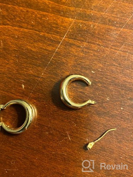 img 1 attached to 💛 Nickel-Free Big Gold Chunky Hoop Earrings for Women, Cute Huggies Earrings Hypoallergenic Fashion Jewelry for Girls review by Jeremy Watkins