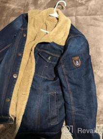 img 8 attached to Fuwenni Men'S Sherpa Fleece Lined Denim Trucker Jacket - Winter Jean Cowboy Coat For Best SEO