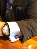 img 1 attached to Men'S Paisley Tie Set With Pocket Square And Cufflinks - CANGRON LSP8ZH review by Eric Jenkins
