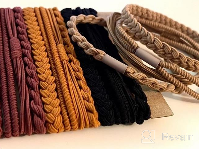 img 1 attached to Hair Ties Bracelet Boho Hair Tie For Women Thick Hair, Lolalet Super Cute Soft Braided Hair Elastics Bands, 6 Styles Strong No Pull Nylon Hair Ponytail Holder For Thin Long Curly Hair -24 Pcs review by Noell Lieteau
