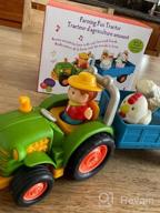 img 1 attached to Farm Tractor Toys For Toddlers & Kids: Battat 7Pc Pretend Play Set With Lights, Animal Sounds & Old Macdonald Music - 18 Months+ review by Steve Walton
