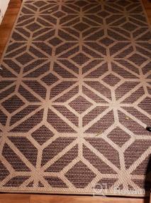 img 8 attached to Easy Clean Contemporary Geometric Rug - 5' X 7' Blue For Patio, Deck & Balcony Areas!