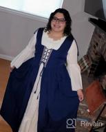 img 1 attached to Mythic Renaissance Medieval Irish Costume Over Dress & Chemise Set (XXS/XS, Black) review by Deandre Kamaludin