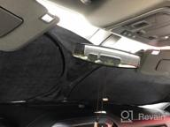 img 1 attached to Tinpec Automotive Windshield Sun Shade - Blocks Heat & Sun, Fits Most Cars/Trucks (63X33.8") review by Derrick Duck