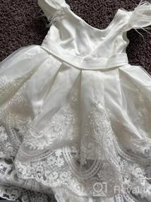img 8 attached to White Lace Bowknot Flower Girl Dresses For Pageant Party Wedding Gowns 1-10 Years Old