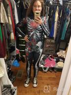 img 1 attached to Women Halloween Skull Print Jumpsuit Outfit Long Sleeve Costume review by Jared Peck