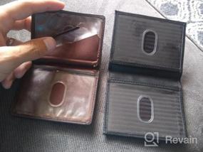 img 8 attached to 👛 Burgundy Leather Bifold Wallet for Men: License, Card Cases & Money Organizer Accessories