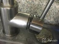 img 1 attached to OWOFAN Kitchen Faucet: Industrial 1 Handle Pull Down Sprayer For Farmhouse, Camper, Laundry & RV Sinks - Brushed Nickel Finish review by Tim Clark