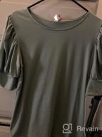 img 1 attached to Women'S Summer Puff Sleeve Tops: Stylish & Comfortable Crewneck Blouses review by Bogdan Swizzle