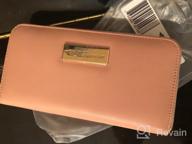 img 1 attached to Women'S PINK Calfskin Leather Wallet W/ Embossed Zip & RFID Theft Protection review by Brian Edwards