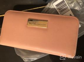 img 5 attached to Women'S PINK Calfskin Leather Wallet W/ Embossed Zip & RFID Theft Protection