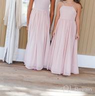 img 1 attached to Stunning Chiffon Formal Flower Dresses: Perfect Bridesmaid Attire for Girls review by Amanda Thibault