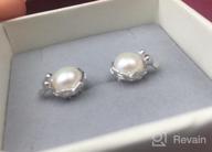 img 1 attached to 🐱 Adorable Han Han Animal Series Pearl Earrings: Sterling Silver Stud Earrings with Freshwater Cultured Pearls for Women and Girls – 7.5-8MM Cat/Birds/Deer/Bunny Earrings review by Sarah Murray