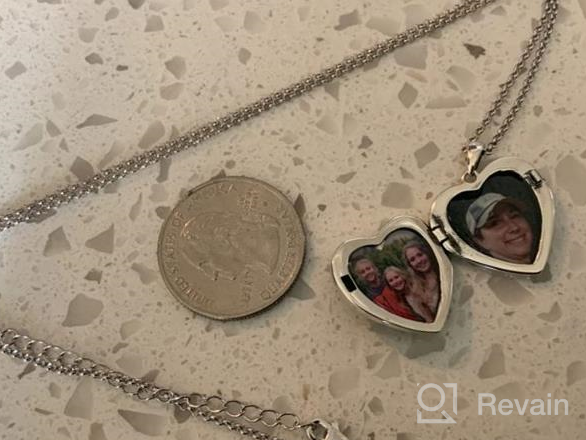 img 1 attached to Personalized 925 Sterling Silver Rose Heart Locket: Keep Your Loved Ones Close with a Customized Photo Inside review by Tina Evans