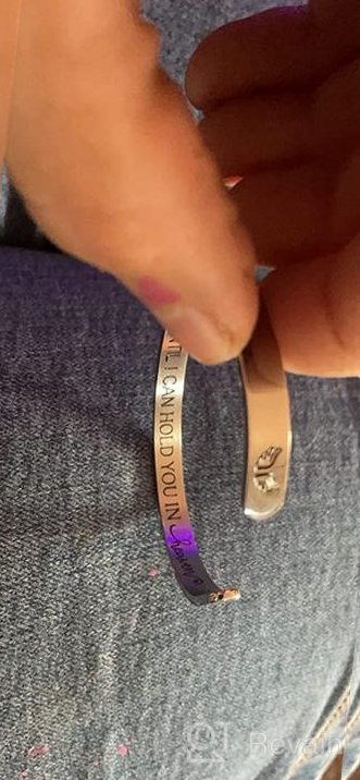 img 1 attached to In Loving Memory Bracelet - Meaningful Sympathy Cuff for Loss of 🌹 Mother, Father, Grandma, Grandpa, Husband, Brother, Sister - Grief Jewelry & Remembrance Bangle review by Robert Larris