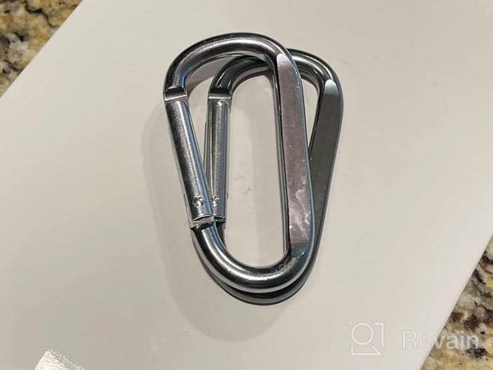 img 1 attached to Secure Your Gear With 6 Large Black Aluminum Carabiner Clips And Keyring Hooks review by Ben Daugherty