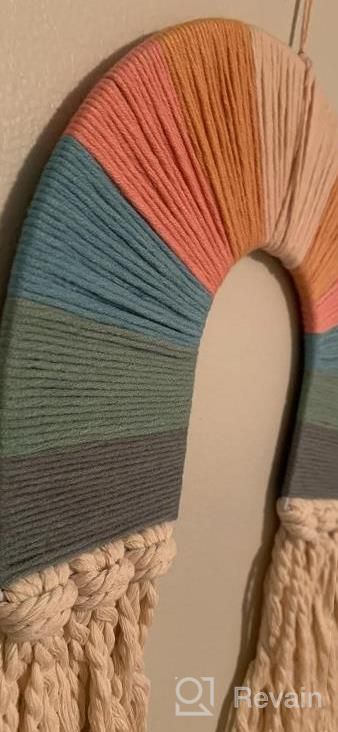 img 1 attached to Colorful And Chic: Rainbow Wall Decor To Brighten Up Your Home, Nursery Or Kid'S Room With Soft Macrame And Boho Style Tassel Detailing review by Nathan Jankowski
