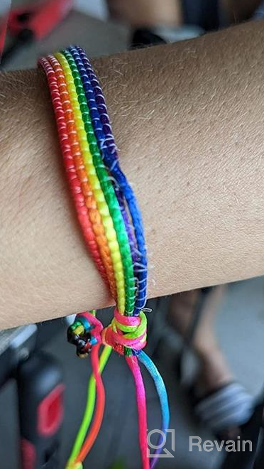 img 1 attached to Rainbow Pride Parade Accessory: Handmade Braided Macrame Bracelet Bulk for Men and Women - LGBT Pride Jewelry in Various Styles for Gay & Lesbian Community review by Justin Fletcher
