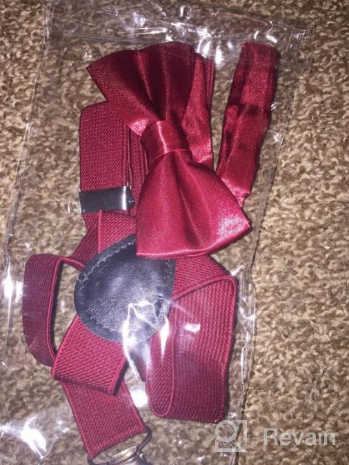 img 1 attached to Adorable Kids Suspenders Bowtie Set - Perfect Adjustable Accessory for Boys and Girls review by Kevin Ilango