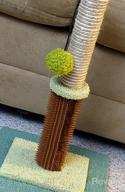 img 1 attached to Sturdy Double Base Plate Cat Scratching Post With Self Groomer - Ideal For Indoor Kittens, Jaoul 21 Design review by Jeff Morris