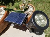 img 1 attached to Illuminate Your Outdoors With URPOWER Solar Lights: Waterproof, Adjustable And Auto On/Off For Garden, Pathway And Pool - 4Pack Warm White Spotlight review by Mike Castro