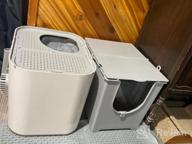 img 1 attached to Modkat XL Litter Box, Top Or Front-Entry Configurable, Includes Scoop And Liners - White review by Isaac Samal