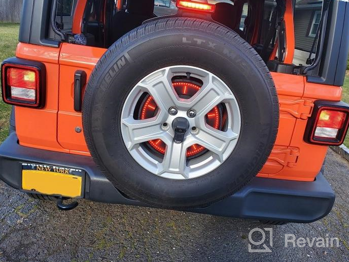 img 1 attached to 🚗 BORDAN Spare Tire Brake Light Plug & Play 3-Side Wheel Light LED Ring for Jeep Wrangler JL JLU (2018-2022) - Compatible with Wrangler 2018 2019 2020 2021 2022 Models review by Joshua Nation
