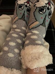 img 5 attached to Cozy Non-Slip Winter Slipper Socks For Women With Super Soft Fuzzy Animal Cartoon Design
