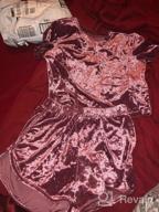 img 1 attached to Velvet Crop Top And Shorts Pajama Set For Women By MakeMeChic review by Kenny Outlaw